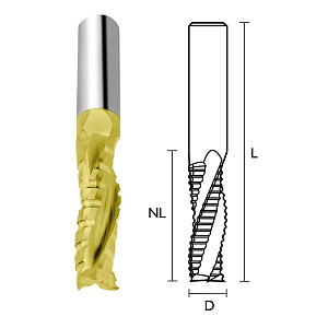 Leitz Fréza spirálová  8x25/80 Z2 st. 8x55 PP HW Marathon - Leitz