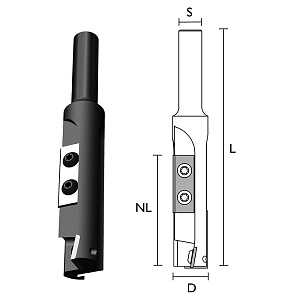 Fréza drážkovací 18x58/130, st.25x55, Z1+1 VBD-HW, RH