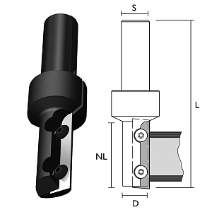 Fréza drážkovací 20x28/105, st.20x50, Z1 VBD-HW, RH