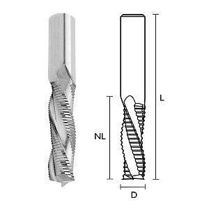 Metal World Fréza spirálová  8x32/70 Z3 HW PN hrubovací