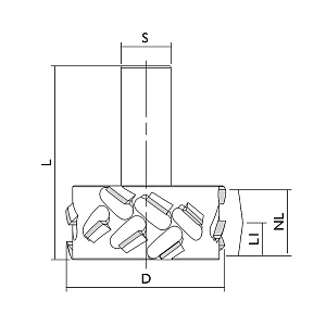 Vydona Fréza diamantová srovnávací 80x33/97 Z3 st.25x60 RH S - MALLARD 54°