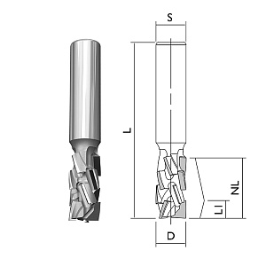 Hart Utensili Fréza diamantová 12x25/70 Z2+2 st.12x40 RH NESTING