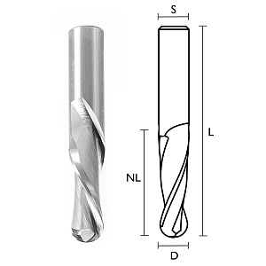 Metal World Fréza spirálová kulová 6x27/70 R3 Z2 HWM PP