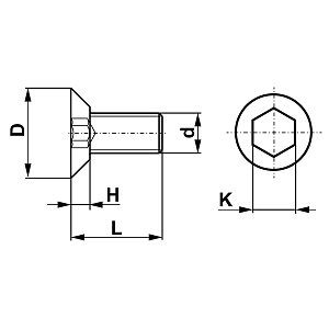 Šroub M16x30 zápustná hlava imbus ZB