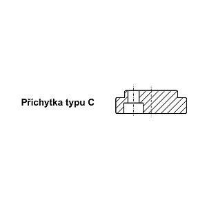 Příchytka vnější typ C (Male) - 40x13 mm