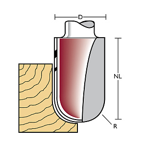Fréza kulová WRC11x12, R11 HW Z2