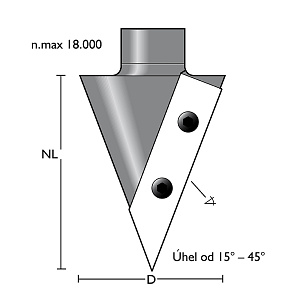 Fréza na V-drážky VGC20x16RT HW-VBD Z1